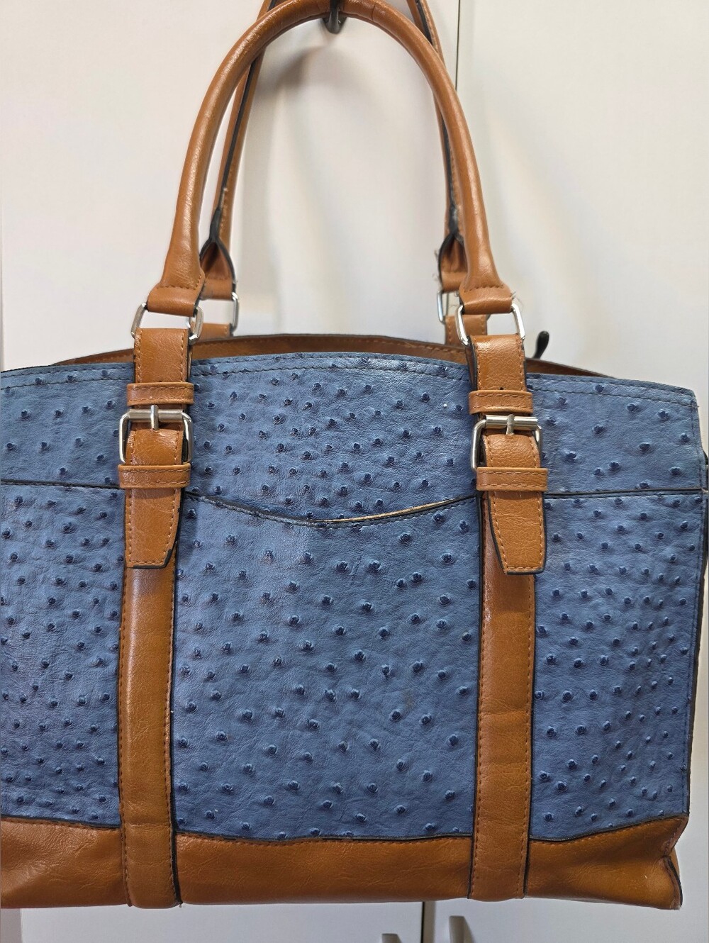 Faux Leather Ostrich Bag